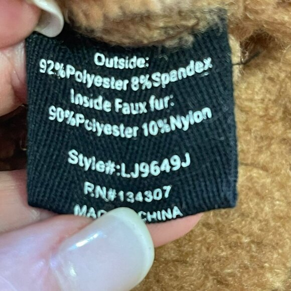 Revolve Line & Dot OVERSIZED Jackson Faux Suede Shearling Coat Brown XS NWT - Picture 9 of 9